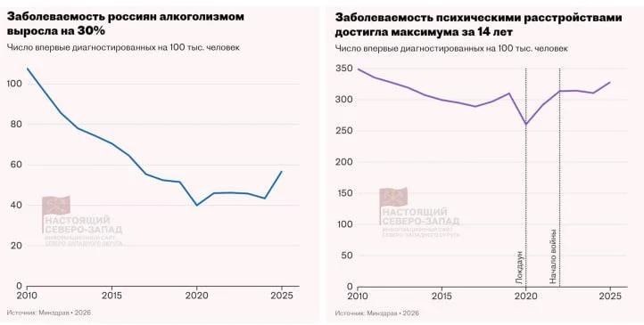 В&nbsp;регионах СЗФО выросла заболеваемость алкоголизмом и&nbsp;психическими расстройствами